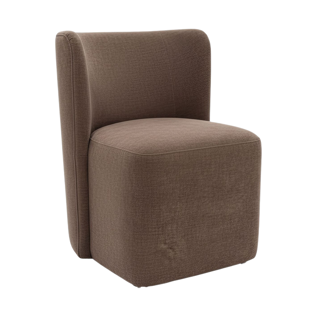Cocora Dining Chair with Wheels Taupe