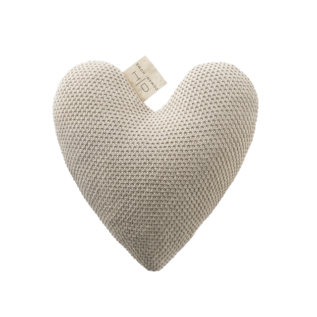 Taupe Heart Pillow
