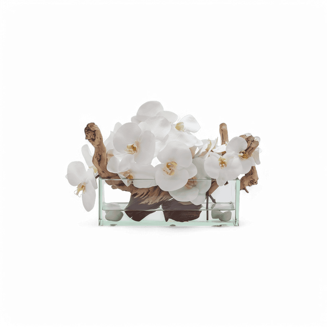 12" Orchid Rectangular White