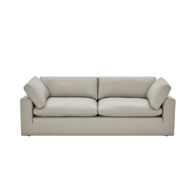 Bloom Leather 3 Seater Sofa Mocha