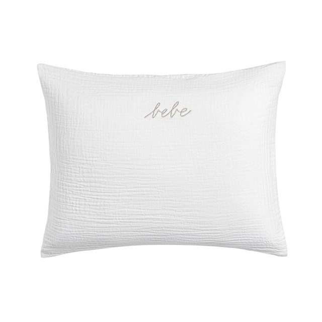 Gauze Linen Bebe Boudoir Sham White