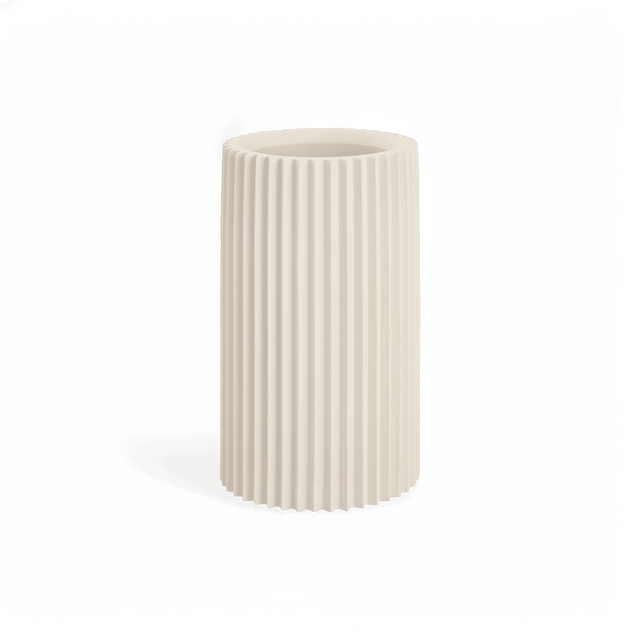 Glint White Microciment Vase