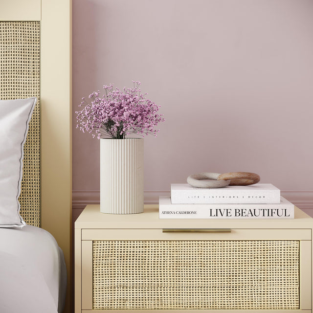 Glint White Microciment Vase