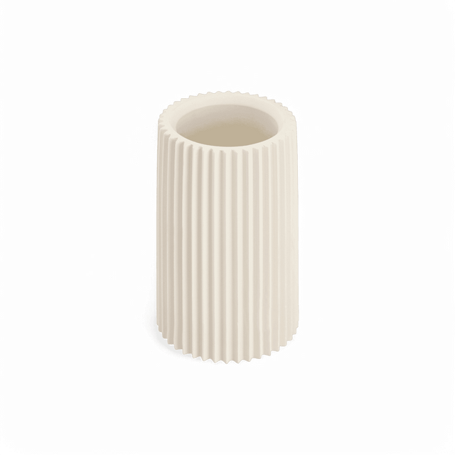 Glint White Microciment Vase