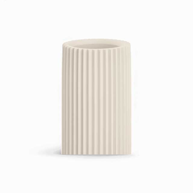 Glint White Microciment Vase