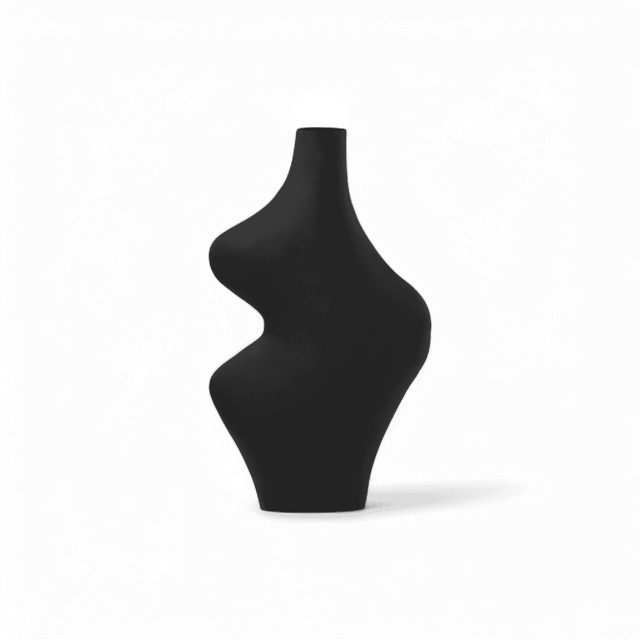 Karma Black Curvy Vase