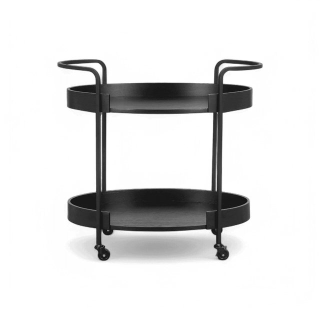 Lattice Black Bar Cart