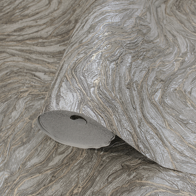 Amalfi Wallpaper Silver Onyx