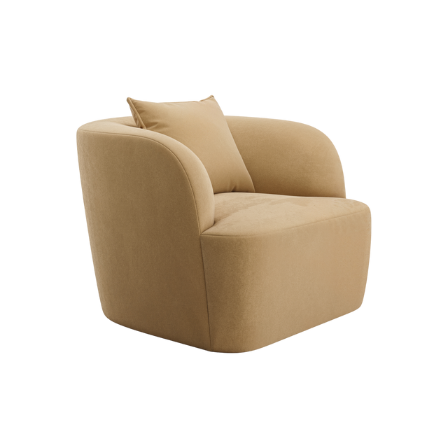 Elora Lounge Chair Camel Velvet