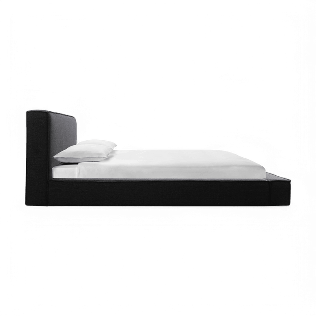 Nova Black Fabric Queen Bed