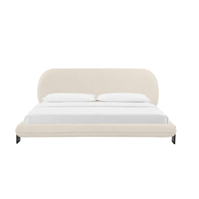 Stellar Off White Fabric King Bed