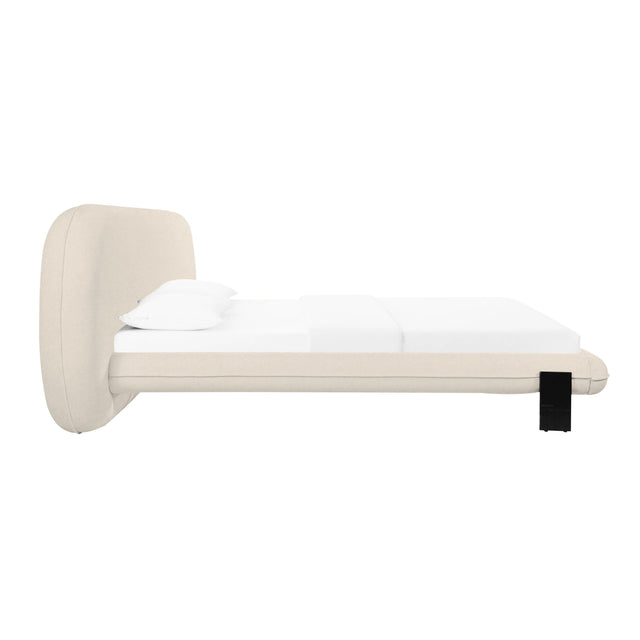 Stellar Off White Fabric King Bed