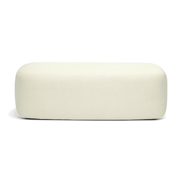 Quill Off White Faux Mohair Bench