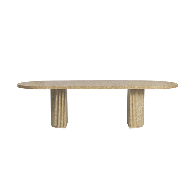 Bloom Dining Table Gold Marble