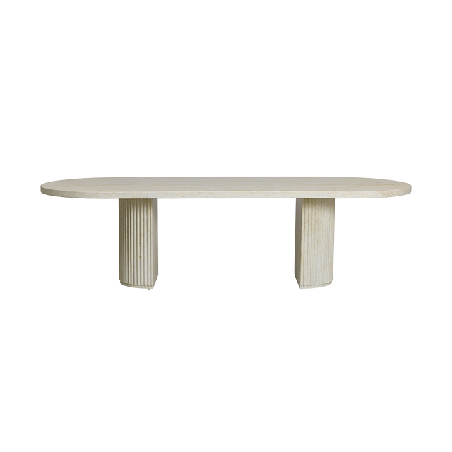 Bloom Dining Table Travertine