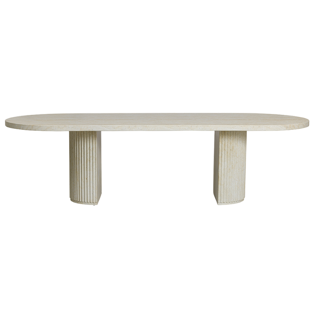 Bloom Dining Table Travertine