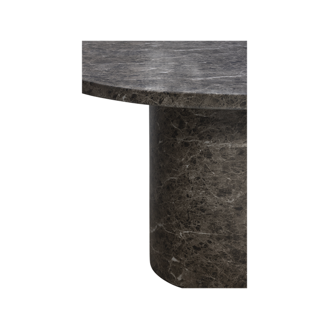 Bloom Round Dining Table Brown Marble