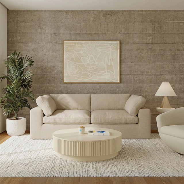 Bloom 3 Seater Sofa Beige