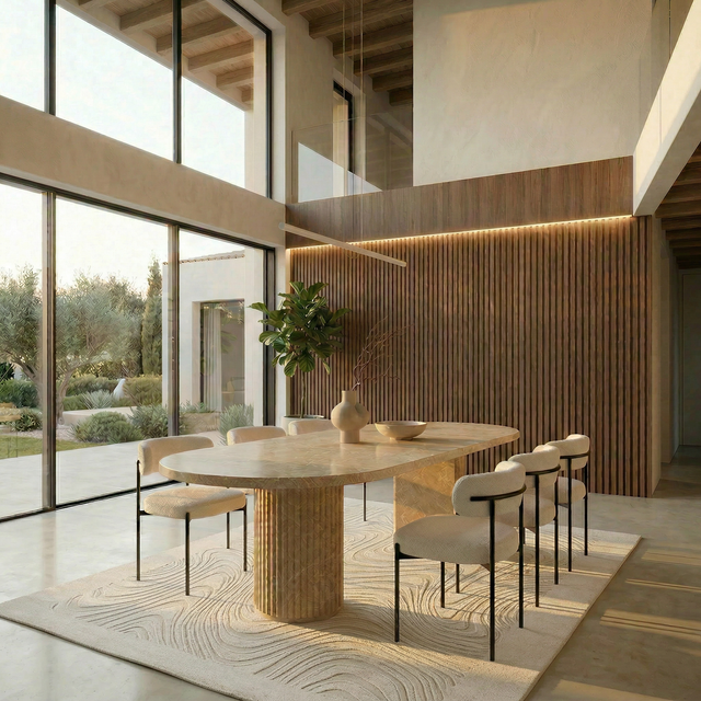 Bloom Dining Table Gold Marble