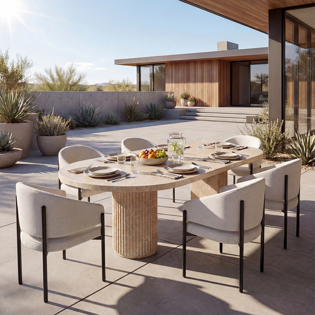 Bloom Dining Table Gold Marble