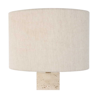 Bravertine Table Lamp Gold & Travertine