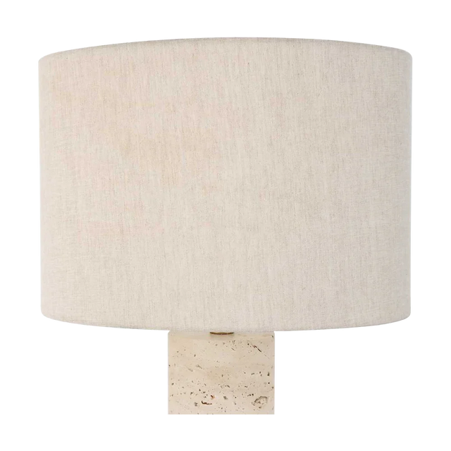Bravertine Table Lamp Gold & Travertine