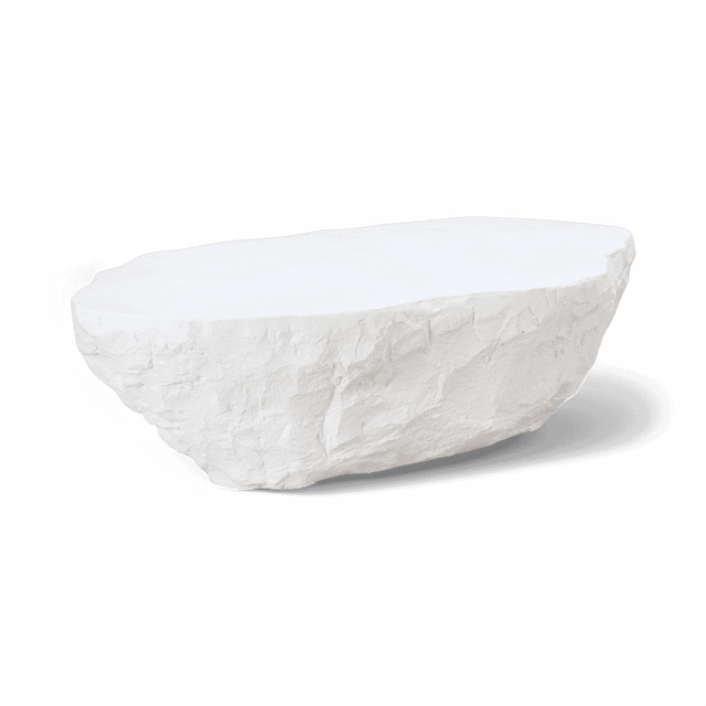 Lush White Microciment Coffee Table