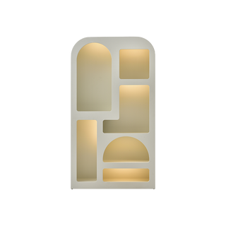 Cielo Bookshelf Alabaster w/ LED Lights