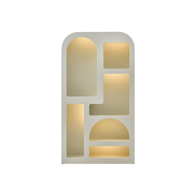 Cielo Bookshelf Alabaster w/ LED Lights