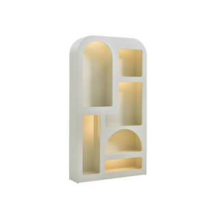 Cielo Bookshelf Alabaster w/ LED Lights