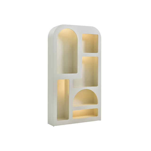 Cielo Bookshelf Alabaster w/ LED Lights