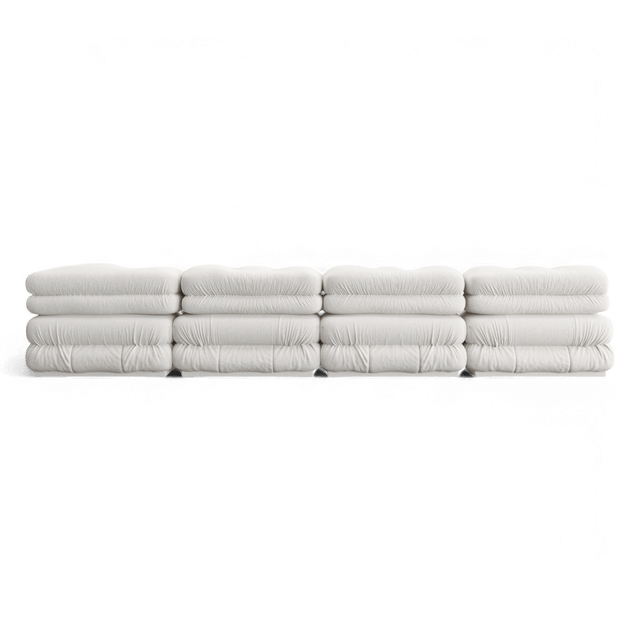 Cloud Sectional Sofa White Boucle | Modani x The Kooples Limited Edition