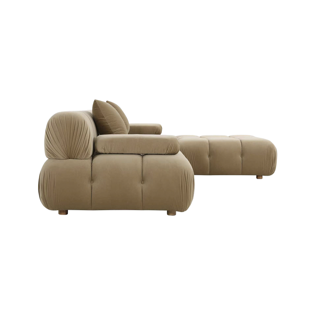 Forma Sectional Sofa Camel Velvet