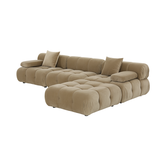 Forma Sectional Sofa Camel Velvet