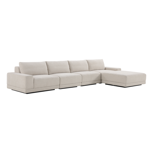 Torino 4-Piece Sofa & Ottoman Beige