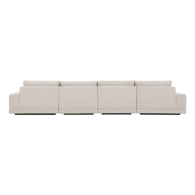 Torino 4-Piece Sofa & Ottoman Beige