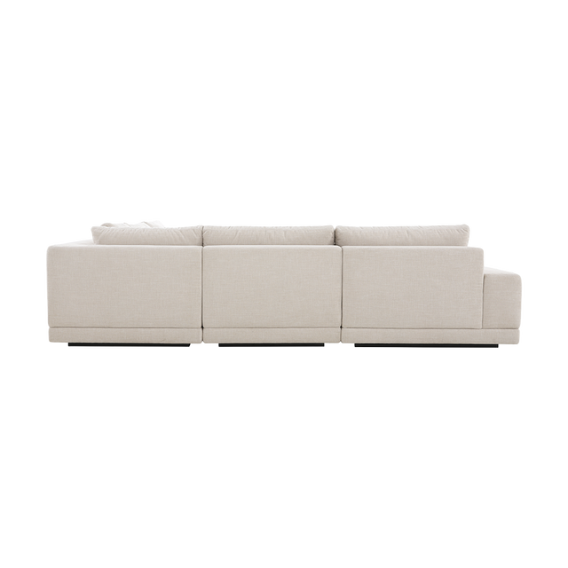 Torino Corner Sectional & Ottoman Beige