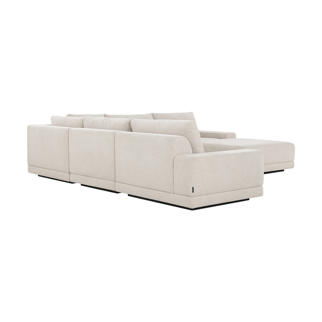 Torino Corner Sectional & Ottoman Beige