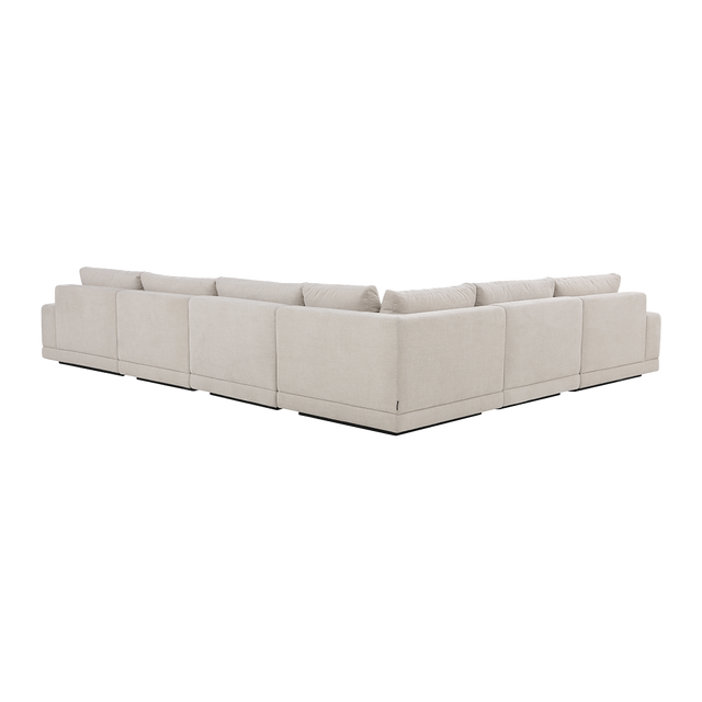 Torino Large Corner Sectional & Ottoman Beige
