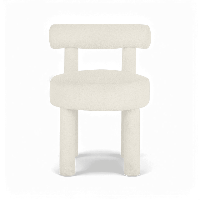 Arch Off White Boucle Dining Chair