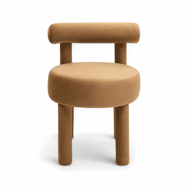 Arch Camel Velvet Dining Chair