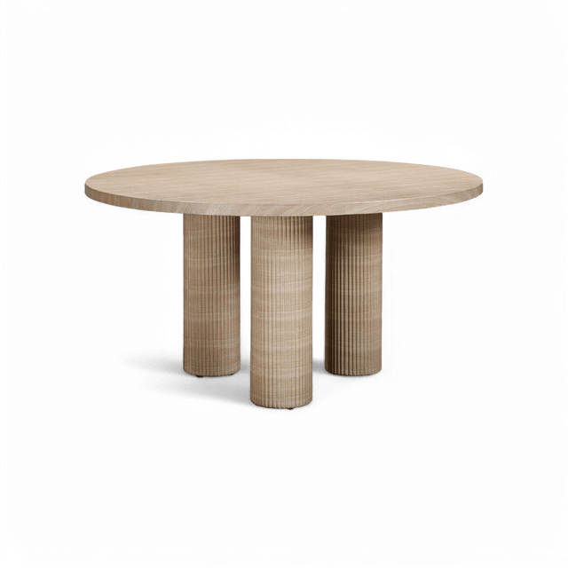 Orbit Travertine Indoor / Outdoor Round Dining Table