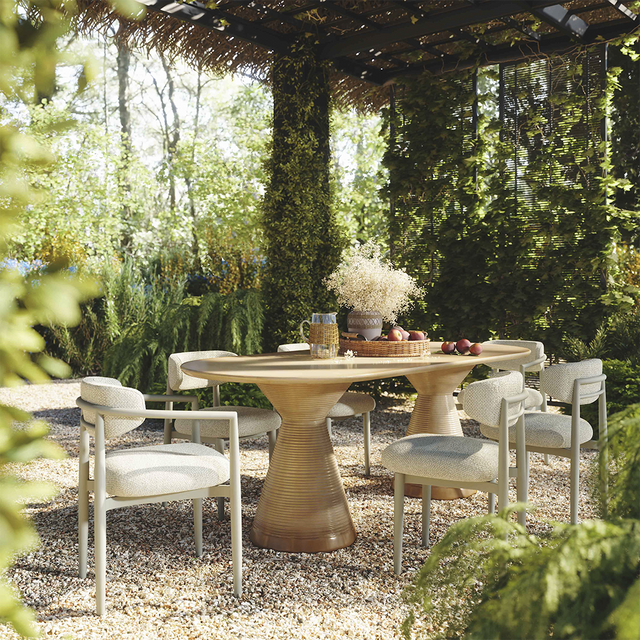 Dorine Outdoor Side Chair Cream