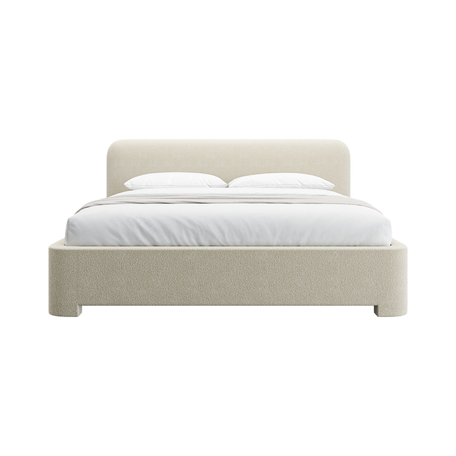 Elora Bed Greige Boucle