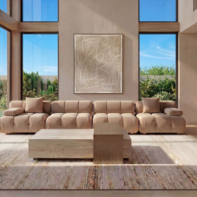Forma 4-Piece Sofa Camel Velvet