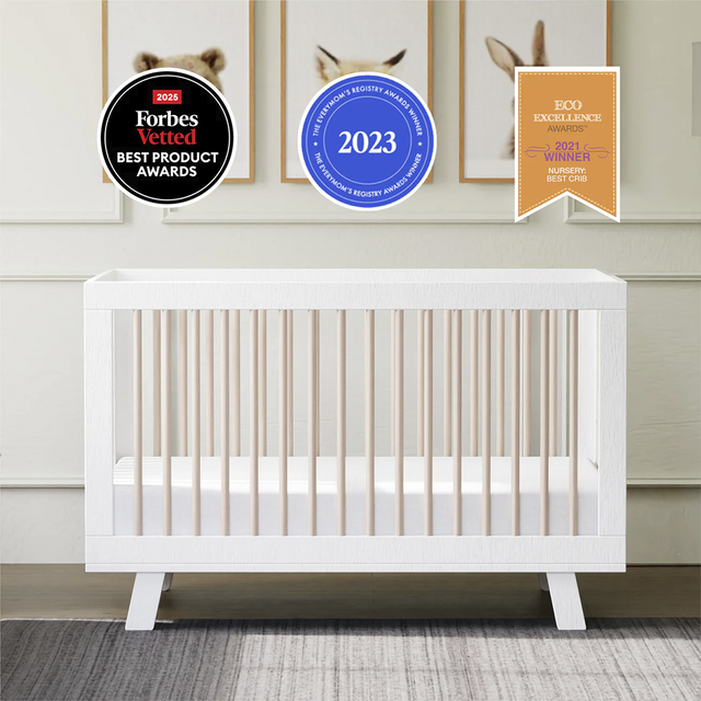 Hudson 3-in-1 Convertible Crib with Toddler Bed Conversion Kit