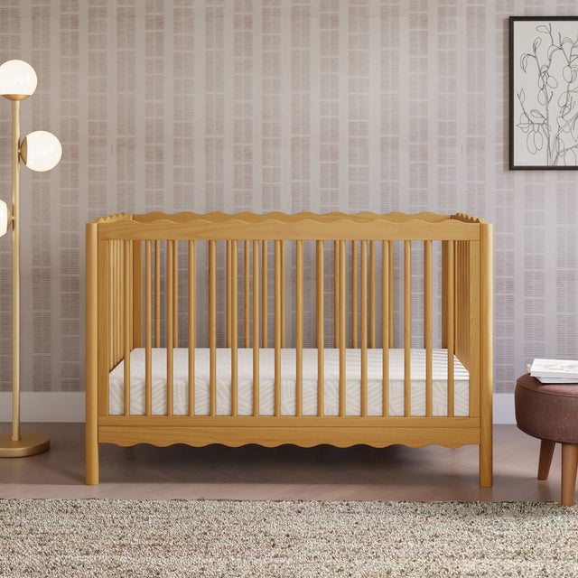 Swell 4-in-1 Convertible Crib with Toddler Bed Conversion Kit - Honey