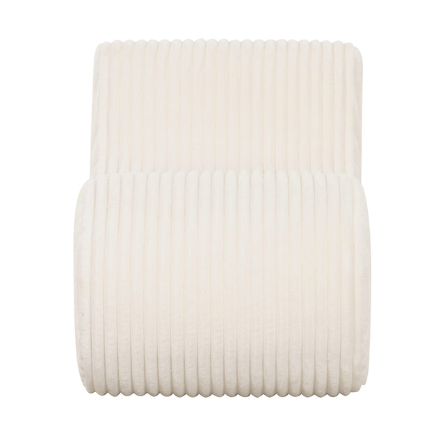 Amber Corduroy Accent Chair Beige