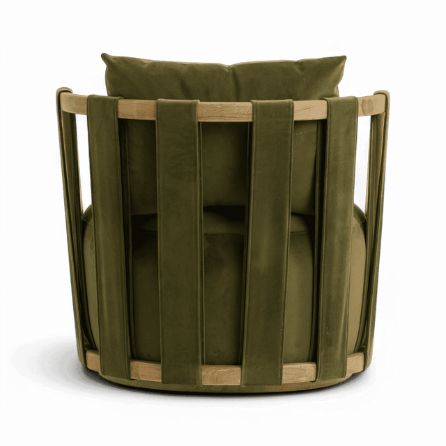 Equinox Green Velvet Swivel Chair