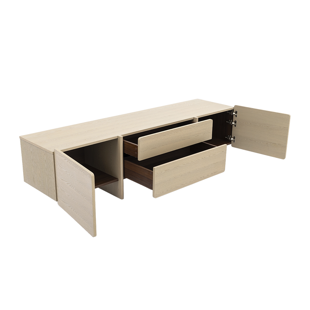 Luca TV Stand White Ash Wood